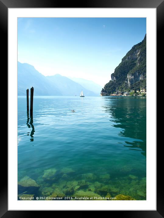 Lake Garda Sailing Framed Mounted Print by Phil Emmerson