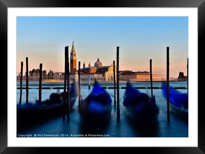 Venice Giorgio Island  Framed Mounted Print by Phil Emmerson