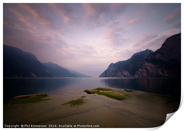 Lake Garda Sunrise Print by Phil Emmerson