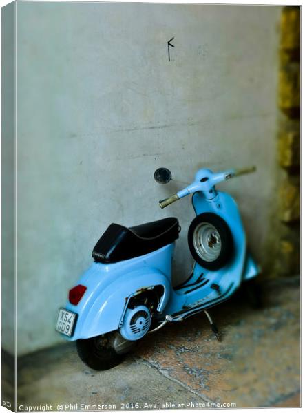 Italian Scooter Canvas Print by Phil Emmerson