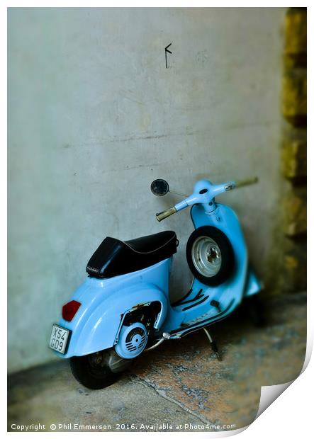 Italian Scooter Print by Phil Emmerson