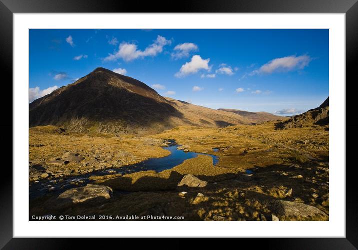 Ogwen Valley view Framed Mounted Print by Tom Dolezal