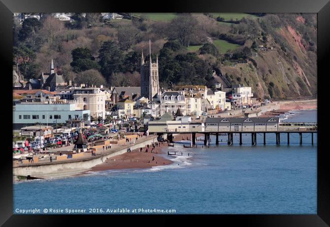 Teignmouth Town viewed from Shaldon Framed Print by Rosie Spooner
