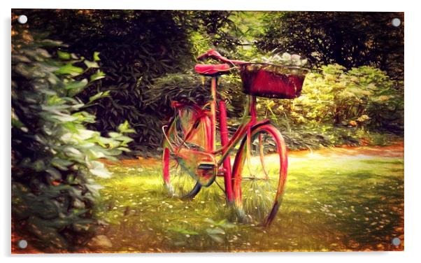 forgotten bicycle  Acrylic by Dagmar Giers