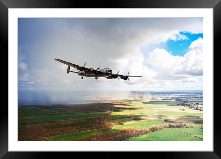 Lancaster Rain Framed Mounted Print by J Biggadike