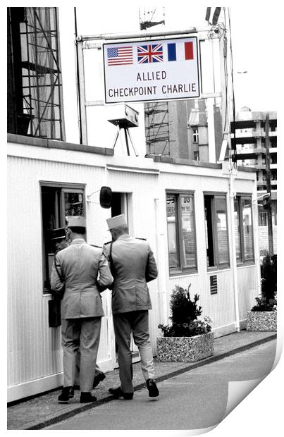 Checkpoint Charlie, Cold War Berlin Print by geoff shoults