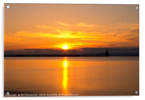 Coastal Sunrise Acrylic by Phil Emmerson