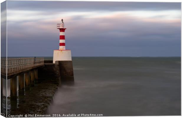 Pier Lighthouse Canvas Print by Phil Emmerson
