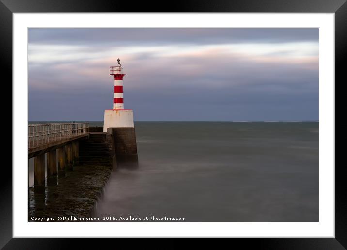 Pier Lighthouse Framed Mounted Print by Phil Emmerson