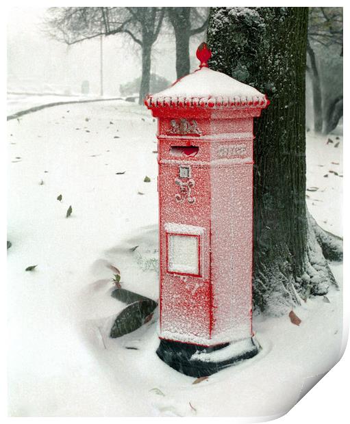 Buxton in the snow Print by geoff shoults