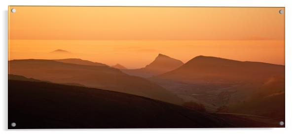 Towards Chrome Hill, Peak District, dawn Acrylic by geoff shoults