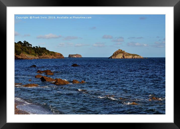 Meadfoot Beach, Torquay Framed Mounted Print by Frank Irwin