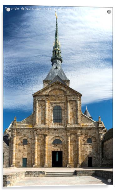 Le Mont Saint-Michel Church Acrylic by Paul Cullen