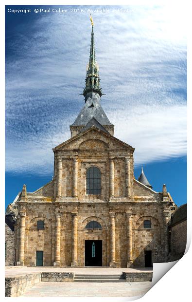 Le Mont Saint-Michel Church Print by Paul Cullen