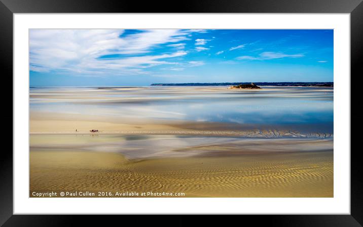 The Bay of the Mont Saint-Michel - tide out. Framed Mounted Print by Paul Cullen