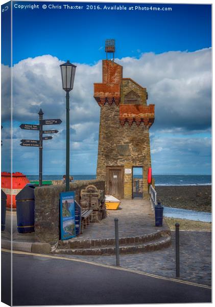 The Rhenish Tower at Lynmouth  Canvas Print by Chris Thaxter