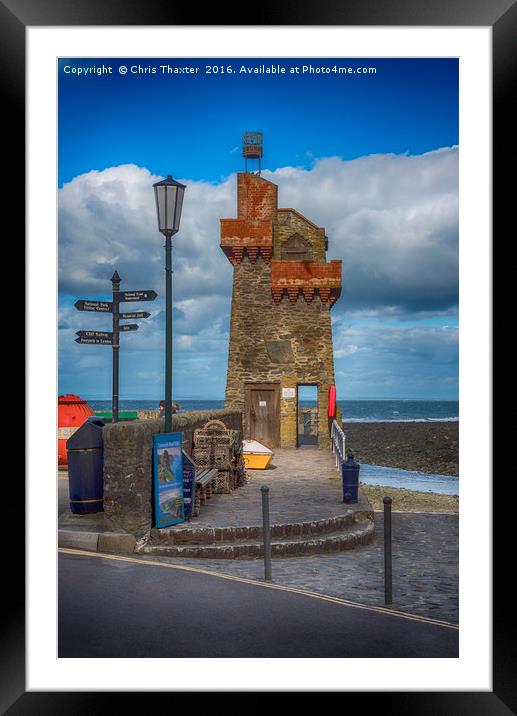 The Rhenish Tower at Lynmouth  Framed Mounted Print by Chris Thaxter