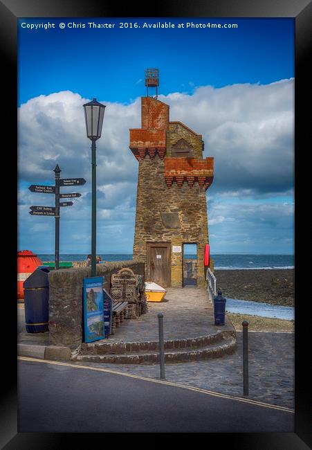 The Rhenish Tower at Lynmouth  Framed Print by Chris Thaxter