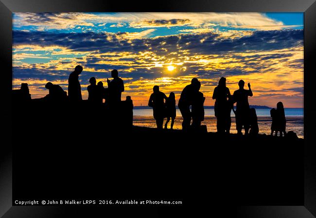 The Beach Party  Framed Print by John B Walker LRPS