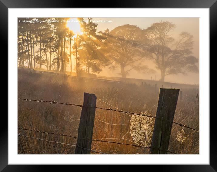  Fog in the hills of the Peak District, Derbyshire Framed Mounted Print by geoff shoults