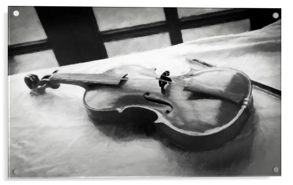 Violin Acrylic by Ian Merton