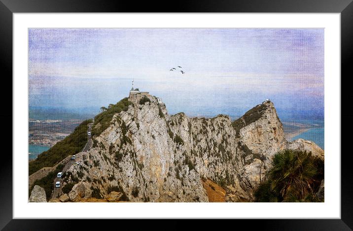 Rock of Gibraltar Framed Mounted Print by Fine art by Rina