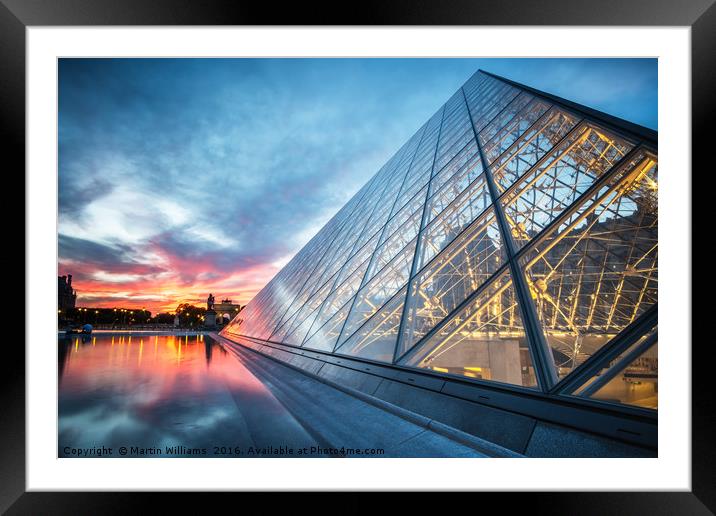 Louvre - Paris Framed Mounted Print by Martin Williams