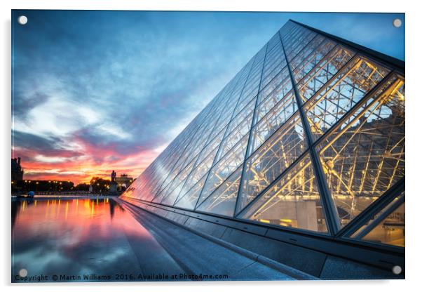 Louvre - Paris Acrylic by Martin Williams