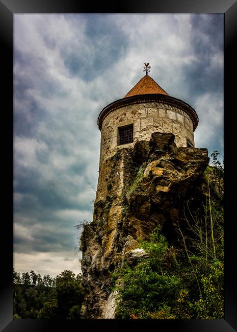 Old Tower in Bechyne city. Framed Print by Sergey Fedoskin