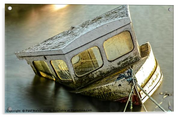 Jennifer Ship Wrecked  Acrylic by Paul Welsh