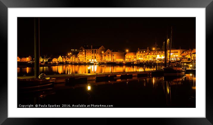 Reflecting on Wells Quay Framed Mounted Print by Paula Sparkes