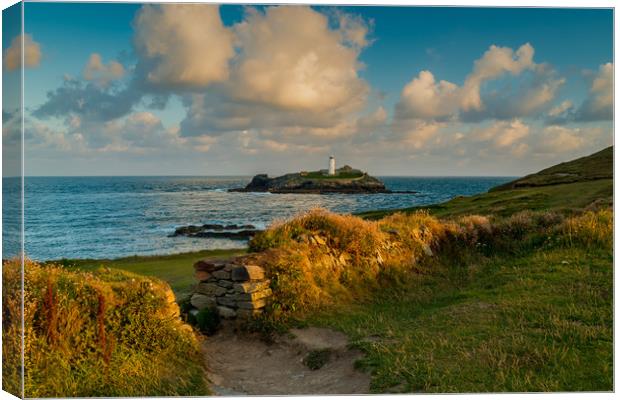 Godrevy light play Canvas Print by Michael Brookes