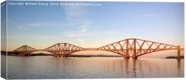 Forth Railway Bridge over the Firth of Forth Canvas Print by Peter Gaeng