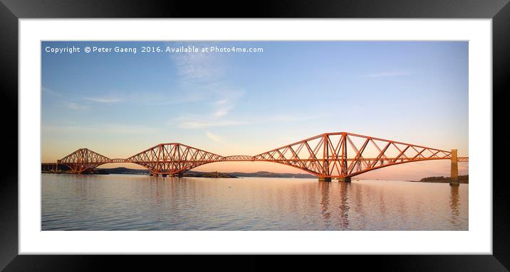 Forth Railway Bridge over the Firth of Forth Framed Mounted Print by Peter Gaeng