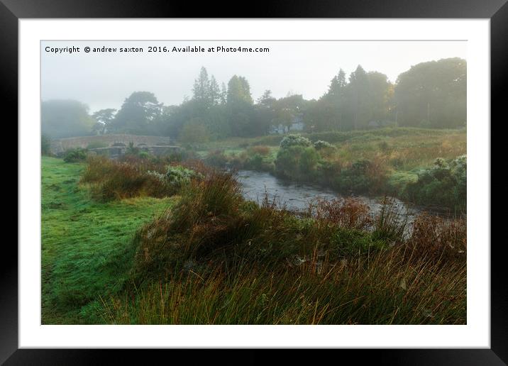 MISTY START Framed Mounted Print by andrew saxton