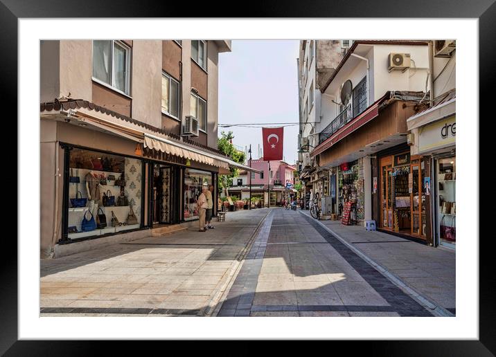 Turkish Street Framed Mounted Print by Valerie Paterson