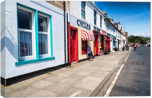 Millport Main Street Canvas Print by Valerie Paterson