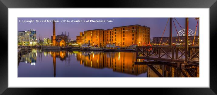 Canning Dock - Liverpool Framed Mounted Print by Paul Madden