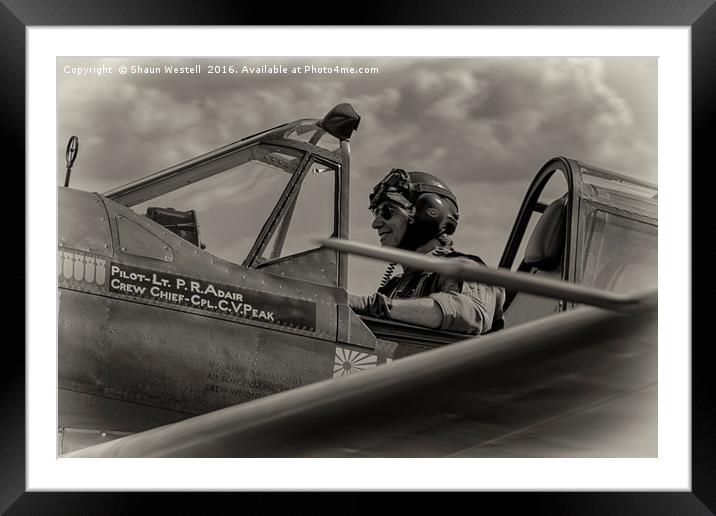 Curtis P40 Kittyhawk -  " LULU BELLE " Framed Mounted Print by Shaun Westell