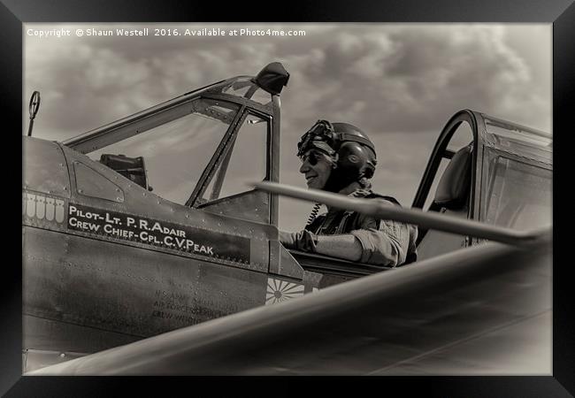 Curtis P40 Kittyhawk -  " LULU BELLE " Framed Print by Shaun Westell