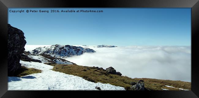 Above the Clouds. Framed Print by Peter Gaeng