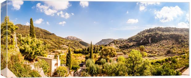 Panoramic View from the Monastery Valldemossa  Canvas Print by Naylor's Photography