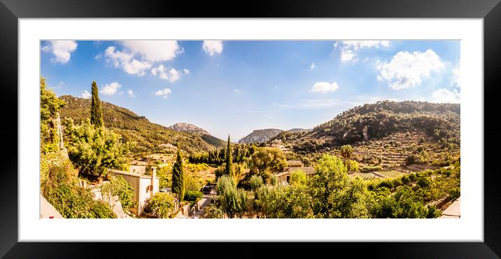 Panoramic View from the Monastery Valldemossa  Framed Mounted Print by Naylor's Photography