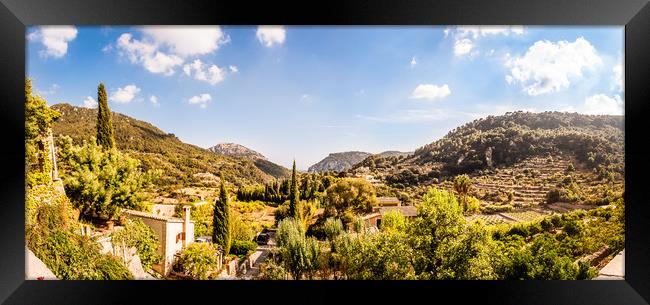 Panoramic View from the Monastery Valldemossa  Framed Print by Naylor's Photography