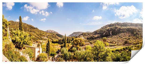 Panoramic View from the Monastery Valldemossa  Print by Naylor's Photography