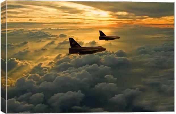 English Electric Lightning sunset flight Canvas Print by Oxon Images