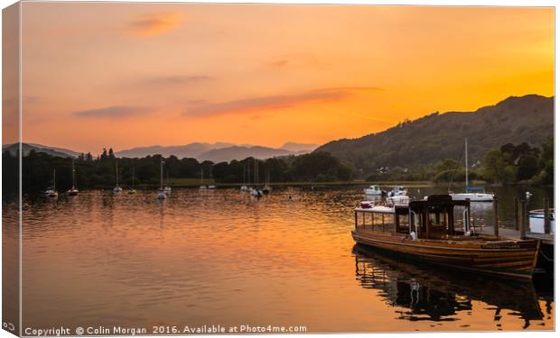 Ambleside Sunset Canvas Print by Colin Morgan