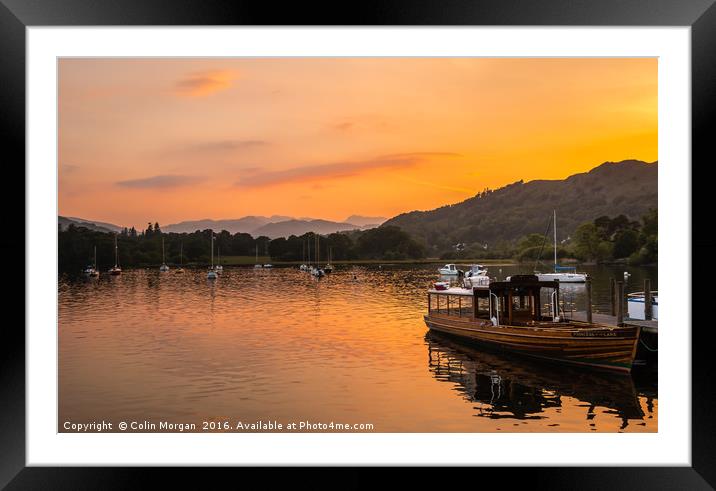 Ambleside Sunset Framed Mounted Print by Colin Morgan