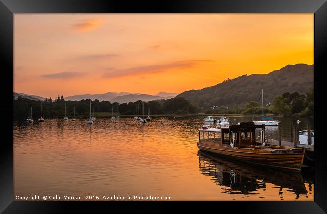 Ambleside Sunset Framed Print by Colin Morgan