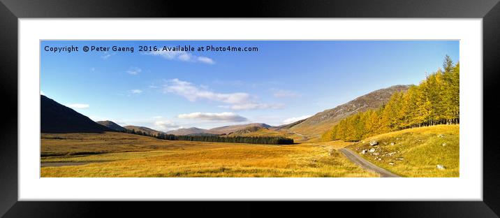 The road to Corrieyairack Pass - Newtonmore - Framed Mounted Print by Peter Gaeng